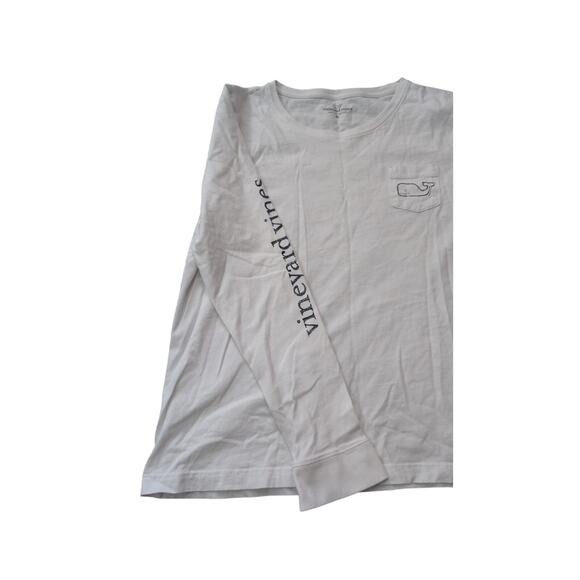 Vineyard Vines Youth XL White Long Sleeve Logo Shirt - Picture 3 of 4